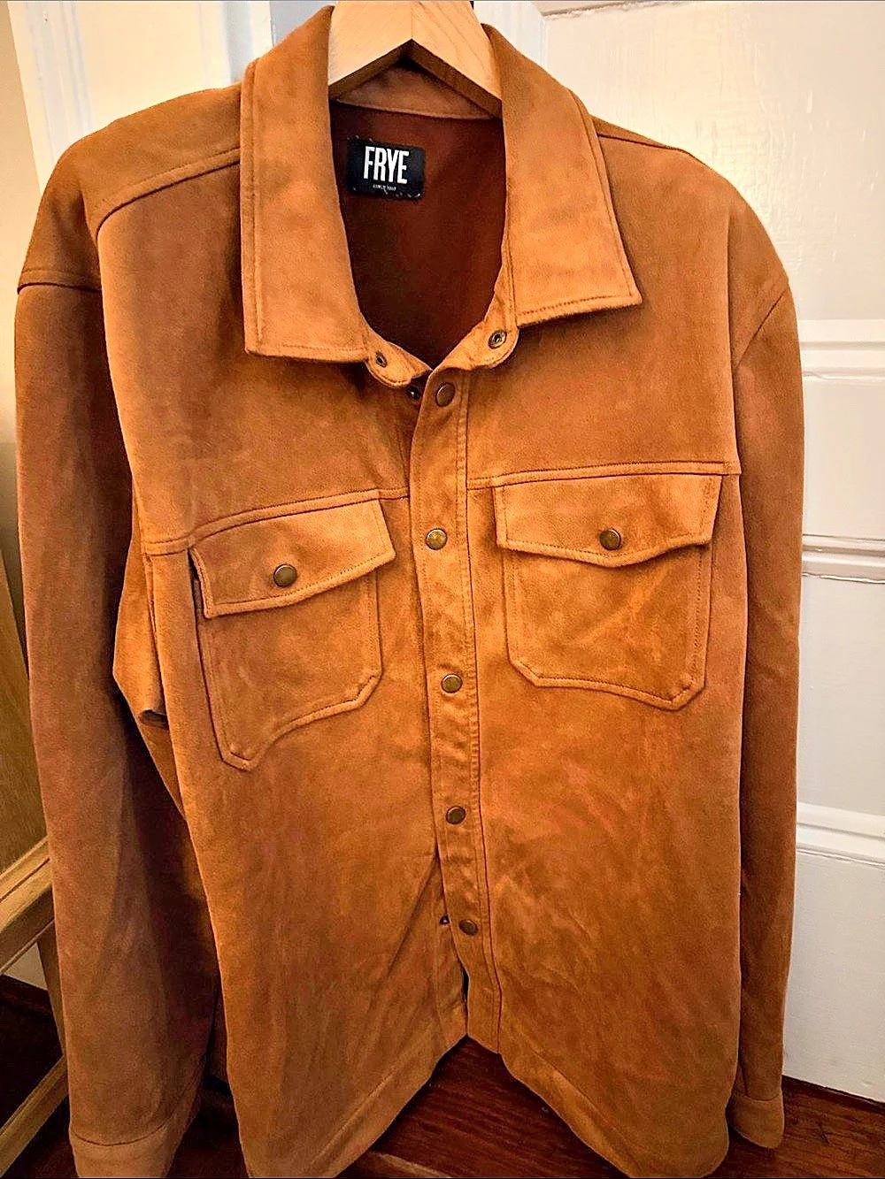 Frye tan  Shirt Jacket XL Like New